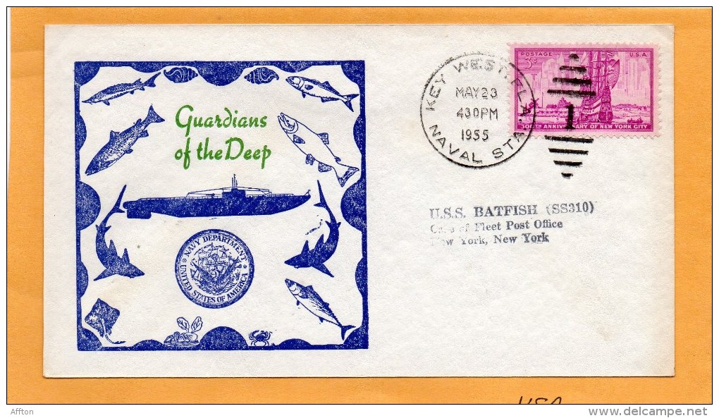 USS Batfish SS-310 Submarine 1955 Cover - Duikboten