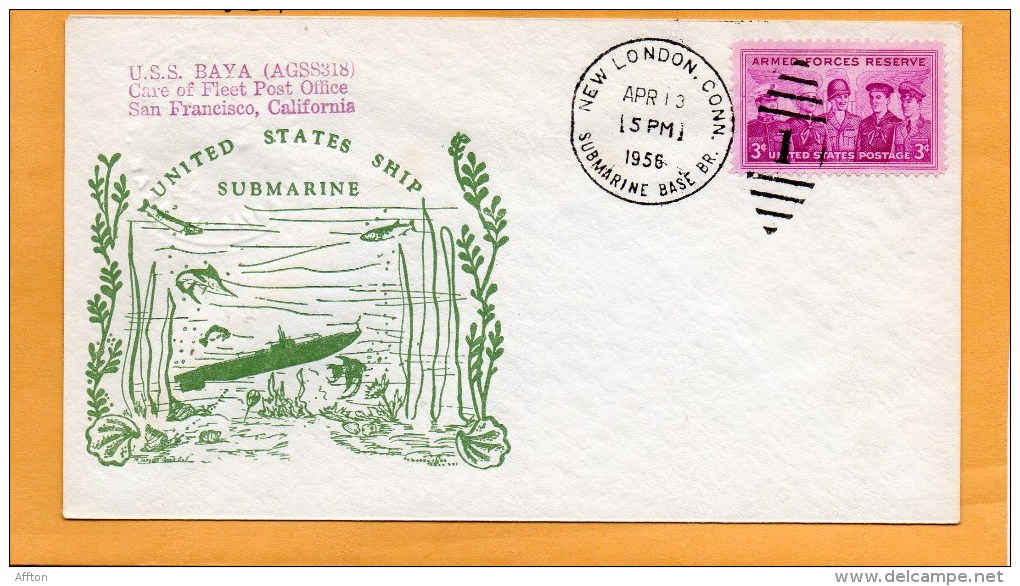 USS Baya AGSS-318 Submarine 1956 Cover - Sottomarini