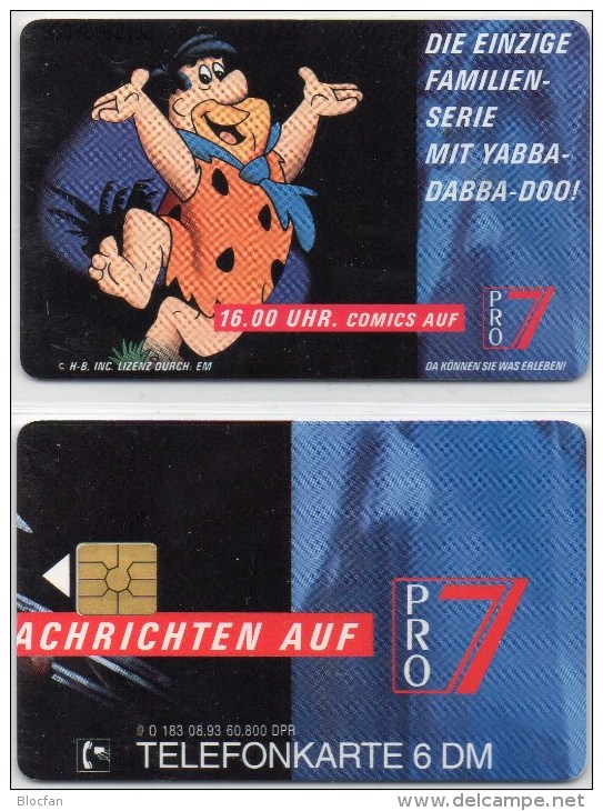 TK O 183/1993 Werbung TV PRO7 Feuerstein O 15€ Comic-Serie Erleben Mit Mr.Firestone YABBA-DABBA-DOO Tele-card Of Germany - O-Reeksen : Klantenreeksen