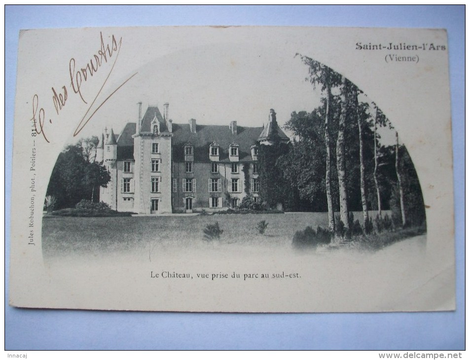 Ma Réf: 67-9-21.              SAINT-JULIEN-l´ARS.                  Le Château, Vue Prise Du Parc Au Sud-est. - Saint Julien L'Ars