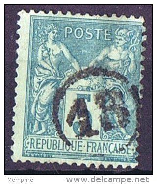 Oblitération Du Jour De L´An -  Cachet De Facteur 18 - 1876-1898 Sage (Type II)