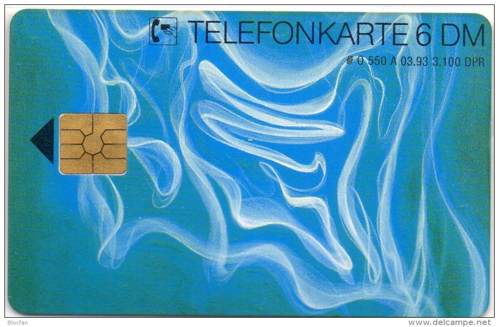 TK O 550 A/1993 Kunstkarte Mit Zigarettenrauch O 30€ Telefonkarten Serie Werbung Für Zigaretten Art Tele-card Of Germany - O-Series: Kundenserie Vom Sammlerservice Ausgeschlossen