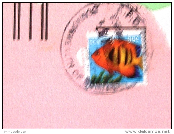 Dominica 2000 Cover To USA - Fish (stamp Damaged) - Dominique (1978-...)