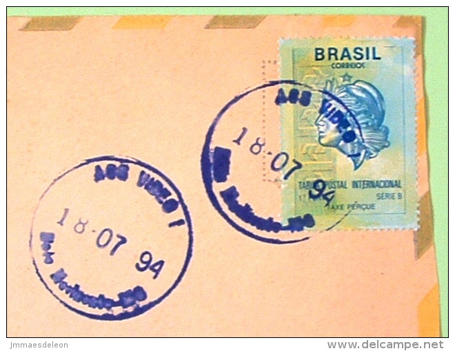 Brazil 2013 Cover To Czech Republic - Woman Head - Storia Postale