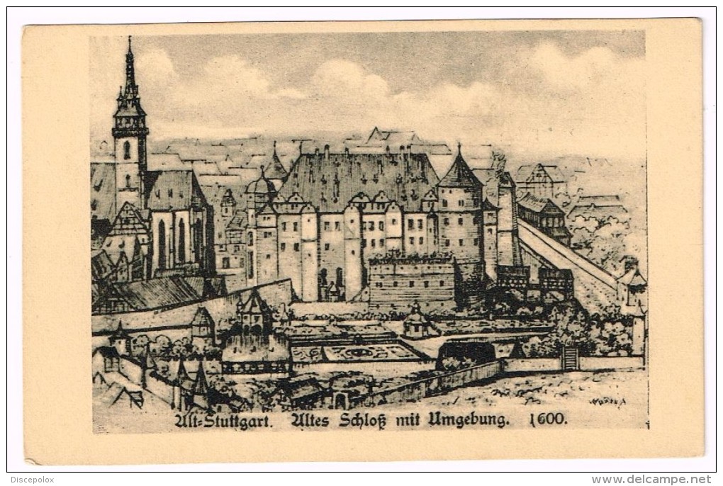 I1958 Stuttgart - Altes Schloss Mit Umgebung 1600 / Non Viaggiata - Stuttgart