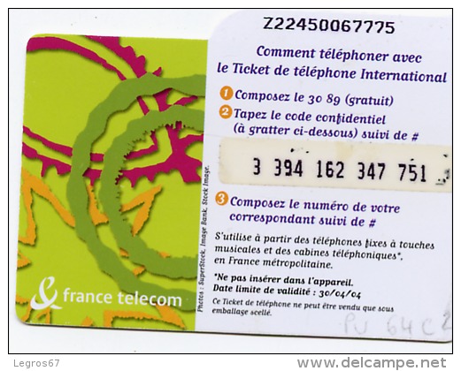 LOT DE PLUS DE 34 TICKETS TELEPHONE - FT Tickets