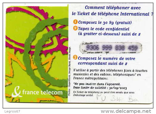 LOT DE PLUS DE 34 TICKETS TELEPHONE
