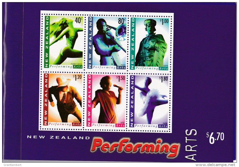 New Zealand 1998 Performing Arts Prestige Mint Booklet - Postzegelboekjes