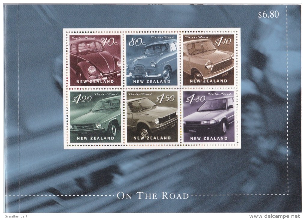 New Zealand 2000 On The Road Cars Prestige Mint Booklet - Booklets