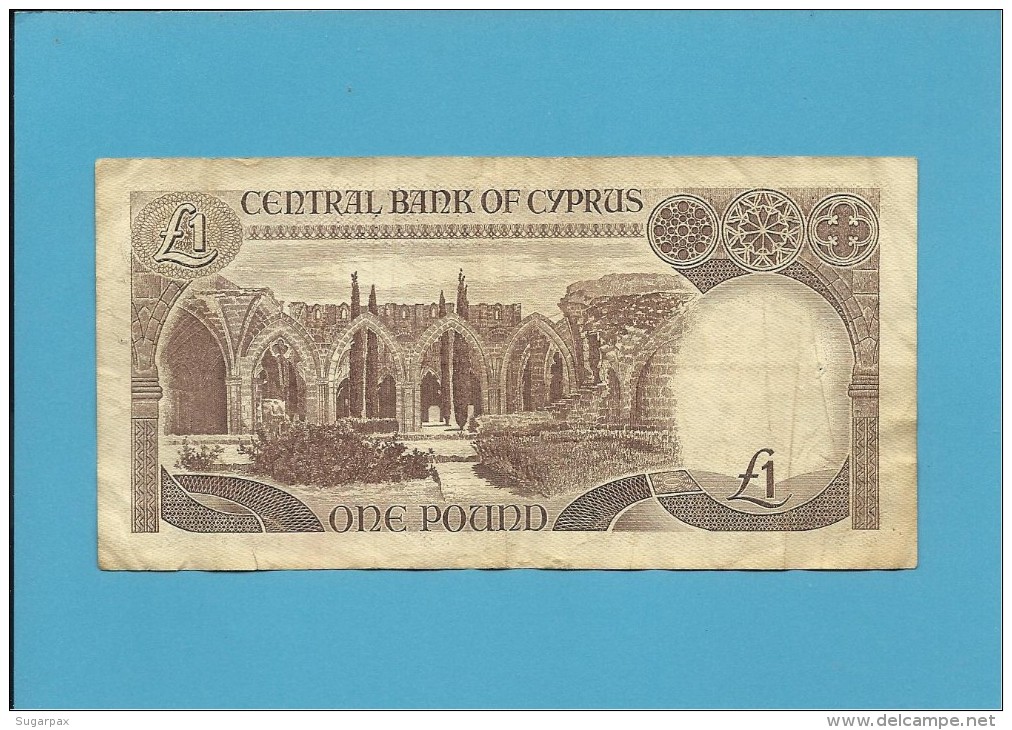 CYPRUS - 1 POUND ( BIR LIRA ) - 01.11.1989 - P 53a - Zypern