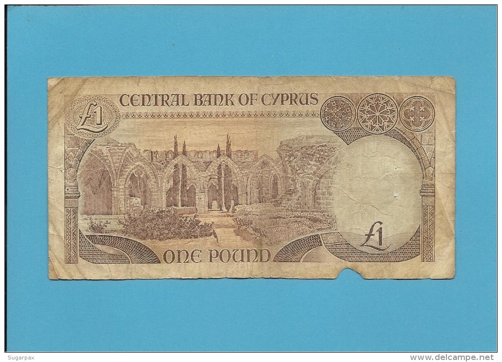 CYPRUS - 1 POUND ( BIR LIRA ) - 01.11.1989 - P 53a - Chipre