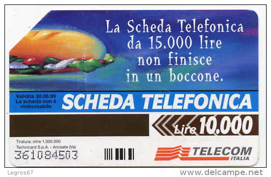 LOT DE 11 CARTES TELECOM ITALIA