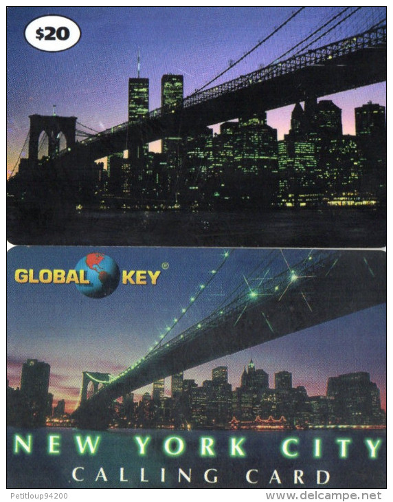 CARTES PREPAYEES ETATS-UNIS   20$  NEW-YORK CITY   Tours,Towers/Pont ,Bridge  (lot De 2)  ***** - Altri & Non Classificati