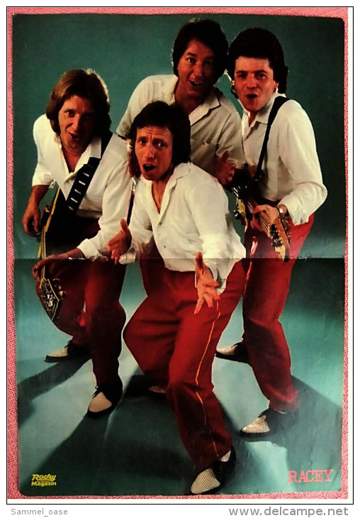 Kleines Musik Poster  -  Gruppe Racey -  Von Pop-Rocky Ca. 1982 - Plakate & Poster