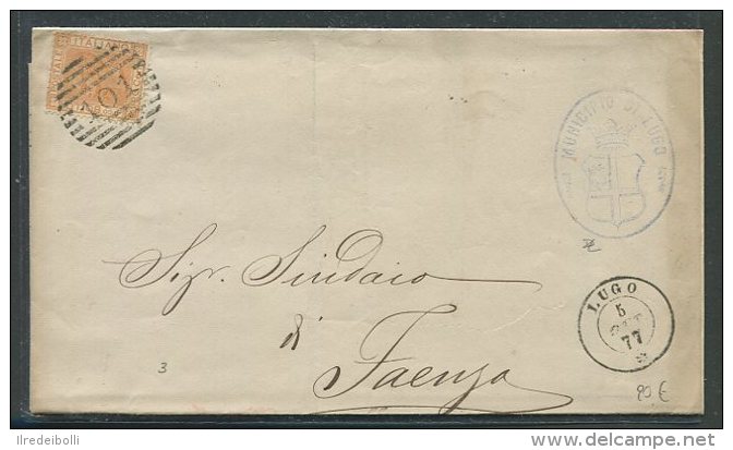 1877  RARA  COLLETTORIA  DA  LUGO  X  FAENZA - Storia Postale