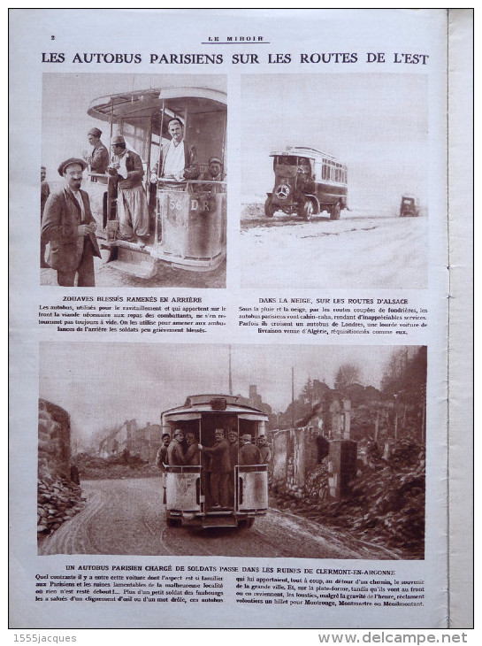 LE MIROIR N° 69 / 21-03-1915 TURCO AUTOBUS CATHÉDRALES TRANCHÉES MALINES EXÉCUTION RETHEL CROIX-ROUGE - Guerre 1914-18