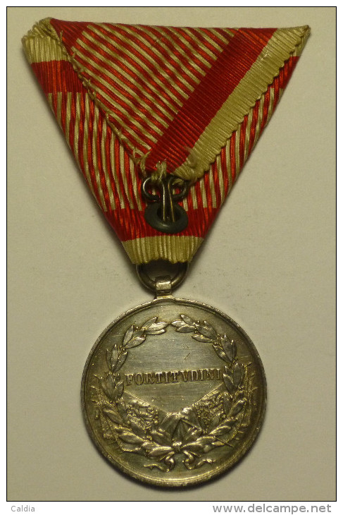 Hongrie Hungary Ungarn 1917  "" Medal Of Bravery "" KAROLY / FORTITUDINI "" Silver Medal # 2 - Autres & Non Classés