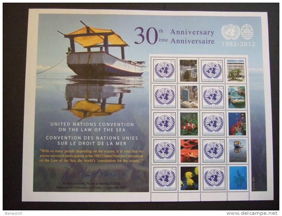 UN 2012 30 YEARS LAW OF THE SEA   MNH **   (GROEN102-19-1285) - Blocks & Sheetlets