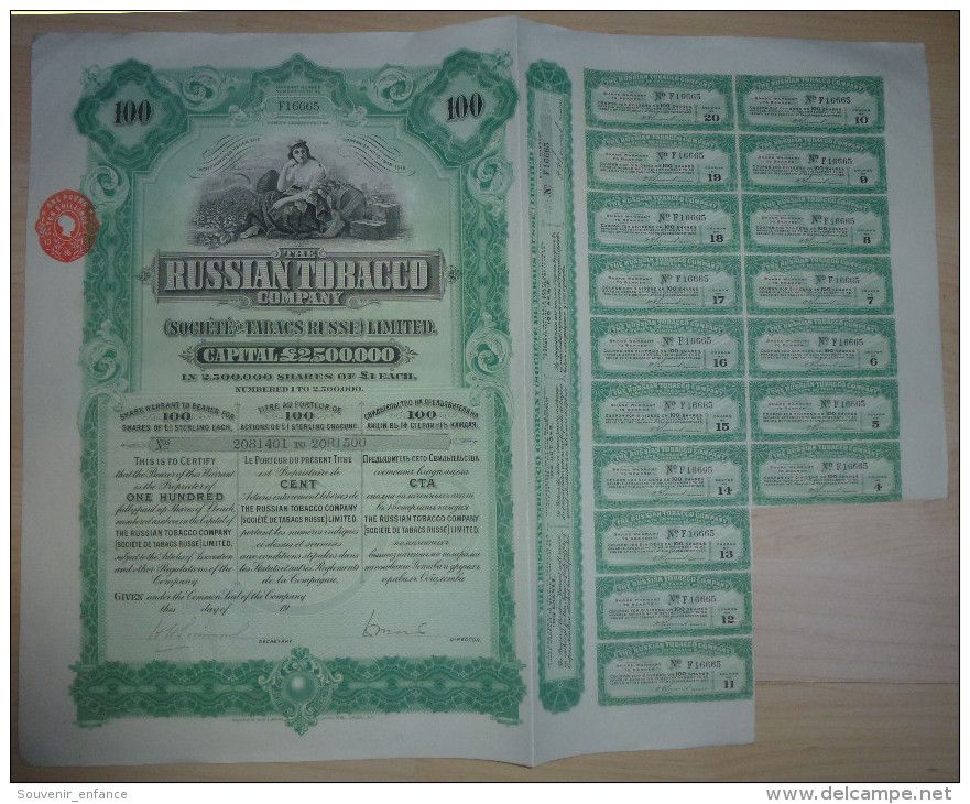 Action Russian Tobacco Tabacs Russie - Russia