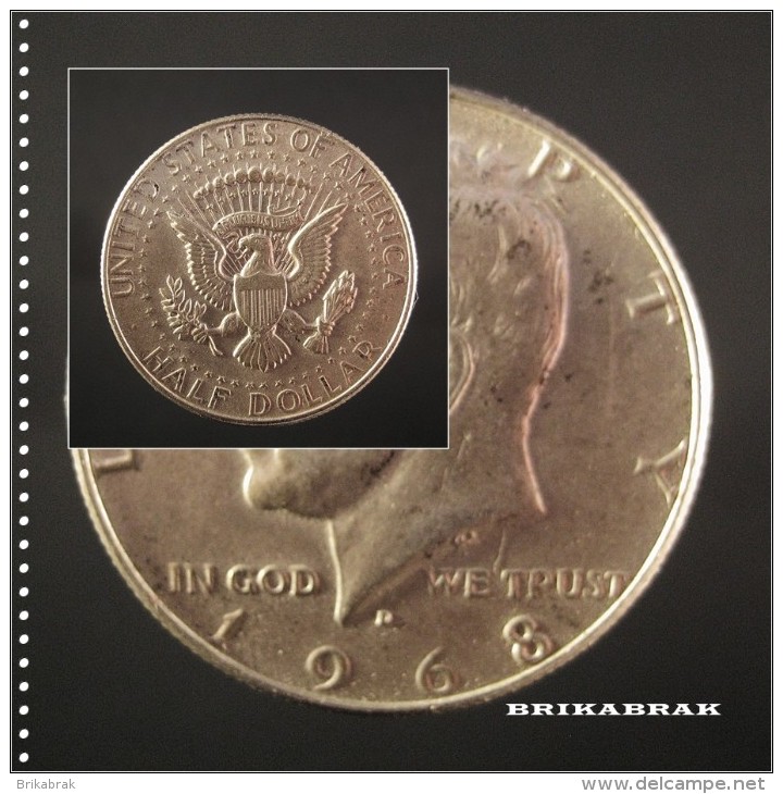 PIECE ETATS-UNIS HALF DOLLAR KENNEDY 1968 Jeton Monnaie Médaille Collection Numismate Numismatique - 1964-…: Kennedy