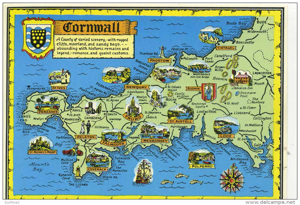 MAP - HARVEY BARTON - CORNWALL - Mapas