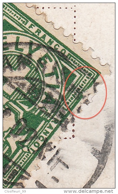 Stark Eingebrochener Rand Auf Dem 65 B 2.02 Auf Karte. Cadre Brisé Zur 65 B. 1902 - Errors & Oddities