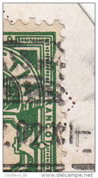 Stark Eingebrochener Rand Auf Dem 65 B 2.02 Auf Karte. Cadre Brisé Zur 65 B. 1902 - Errors & Oddities