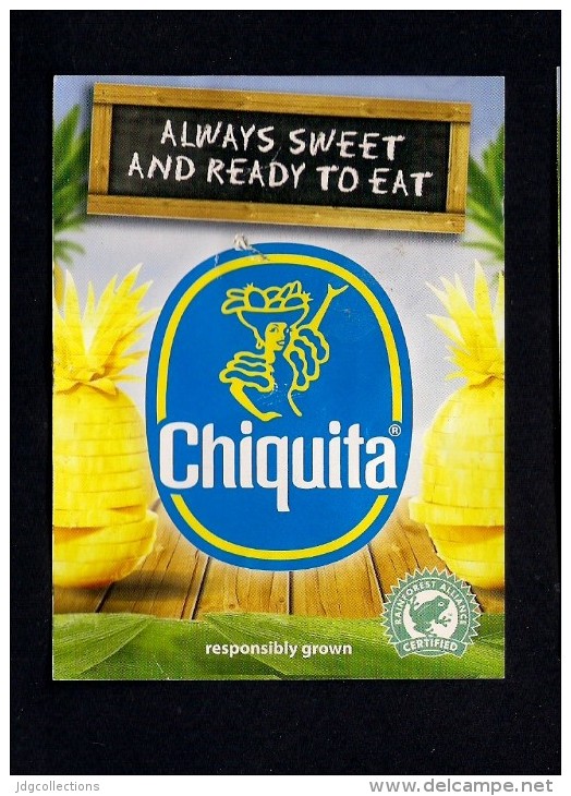 # PINEAPPLE CHIQUITA SIZE 7 Fruit Tag Balise Etiqueta Anhanger Costa Rica Ananas Pina - Fruits & Vegetables