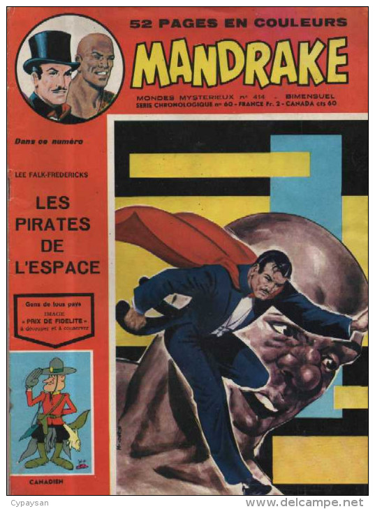 MANDRAKE N° 414 BE REMPARTS 11-1973 AVEC SUPPLEMENT - Mandrake