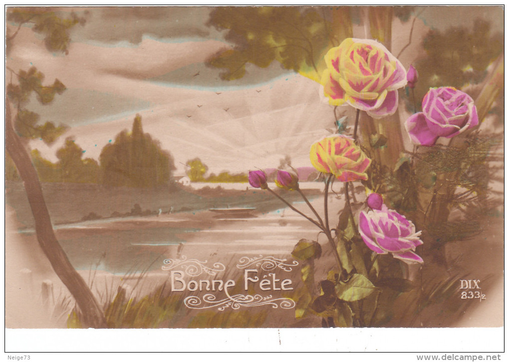 Carte Postale Ancienne Fantaisie - Bonne Fête - Fleurs - Altri & Non Classificati