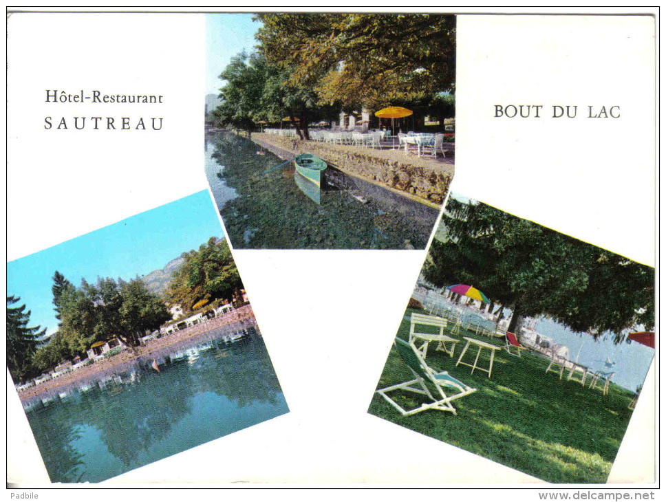 Carte Postale 74. Doussard  Hotel Restaurant SAUTREAU   Trés Beau Plan - Doussard