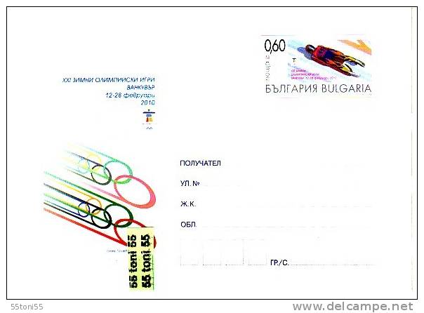 2010 Winter Olympic G.- Vancouver  Postal Stationery  (mint)  Bulgaria / Bulgarie - Hiver 2010: Vancouver