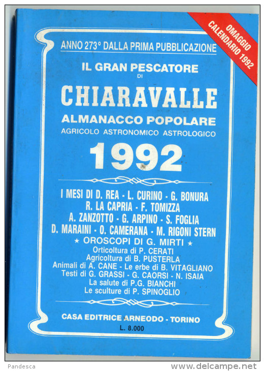 Almanacco Pescatore Chiaravalle 1992 Arneodo Torino - Old Books