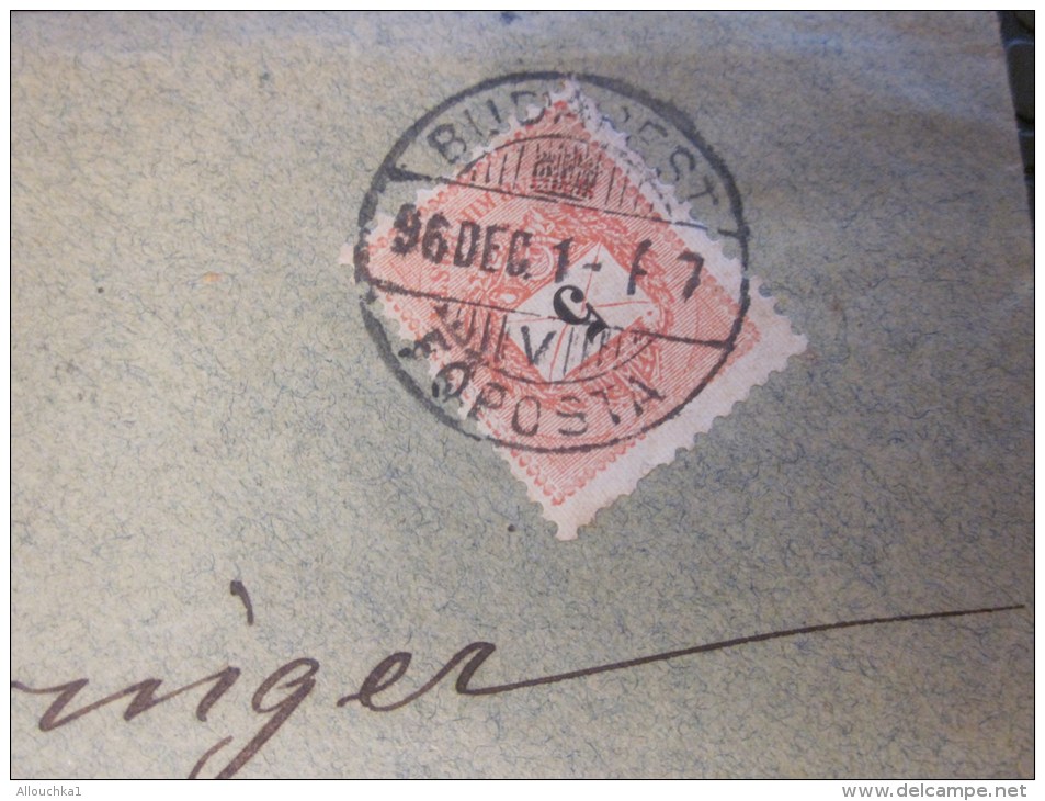 Caroline Stein Budapest Hongrie Magyar 1896 Lettre Letter Cover Institutrice à Sant Amarin Alsace France - Briefe U. Dokumente