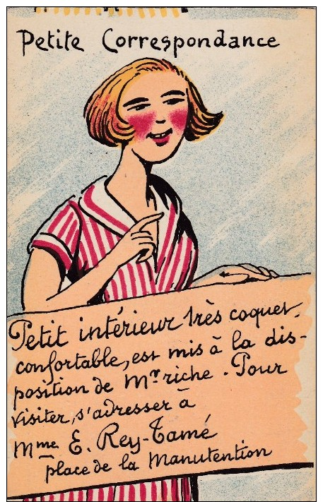 CPA ILLUSTRATION ILLUSTRATEUR HUMOUR PETITE ANNONCE FEMME RECHERCHE HOMME RICHE - 1900-1949