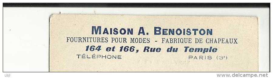 A La Campagne , CPA ANIMEE + PUB Au Dos " Maison A. BENOISTON , Fourniture Pour Modes - Fabrique De Chapeaux " PARIS 3e - Paris (03)