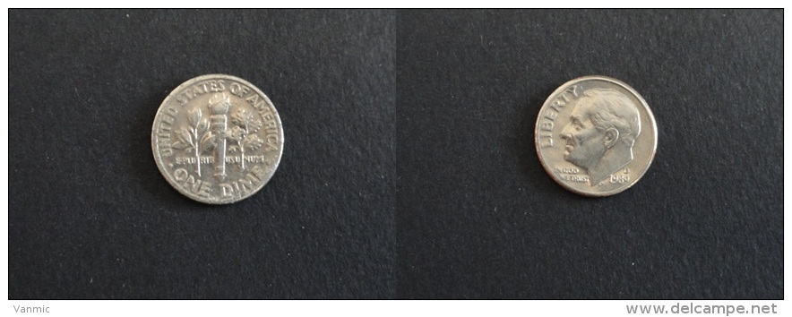 1989 D - 1 DIME ETATS-UNIS - USA - 1946-...: Roosevelt