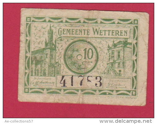 BELGIQUE //  10 Centimes Gemeente WETTEREN  //  état  TB - Other & Unclassified