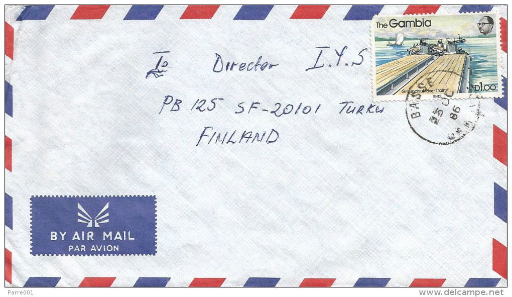 Gambia 1986 Basse Groundnut River Train Transport Cover - Gambia (1965-...)