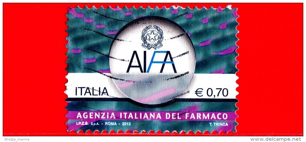 ITALIA - Usato - 2013 - Agenzia Italiana Del Farmaco - AIFA - 0.70 Logo - 2011-20: Usati