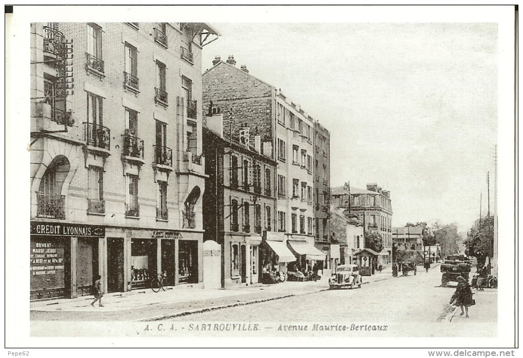 Sartrouville-avenue Maurice Berteaux-repro Carte Pub-cpm - Sartrouville