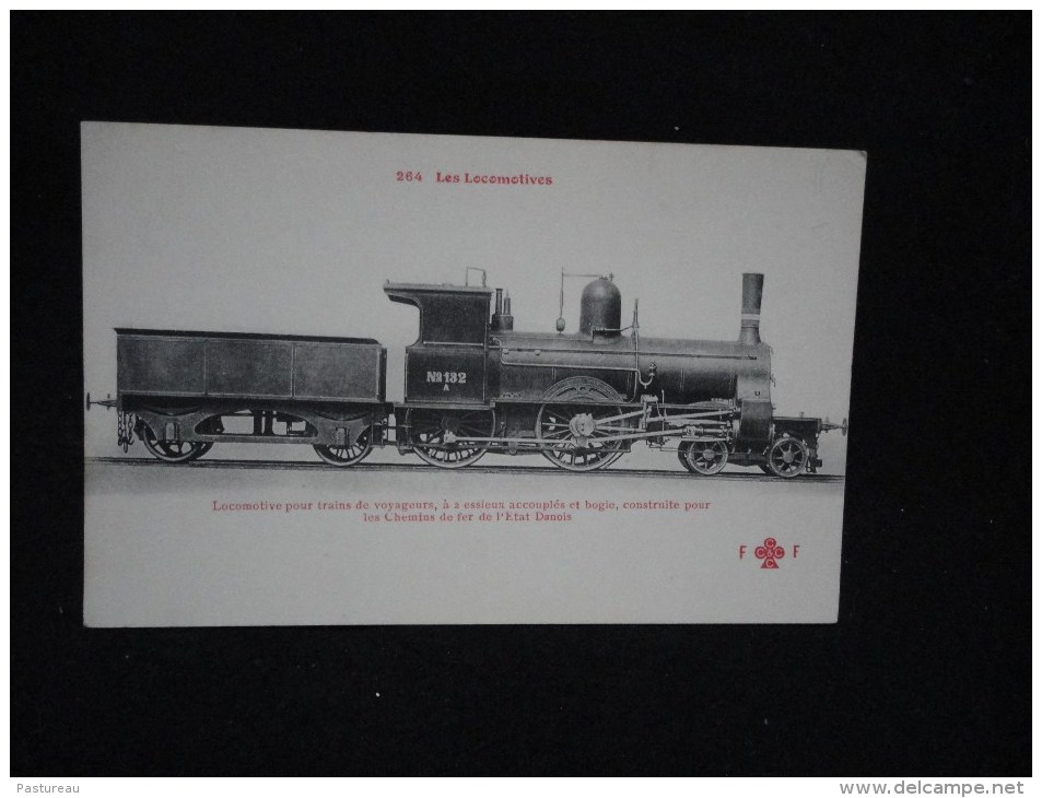 Danemark.Locomotives Pour L' Etat Danois. Coll. Fleury . N° 264. Texte En Rouge. - Matériel