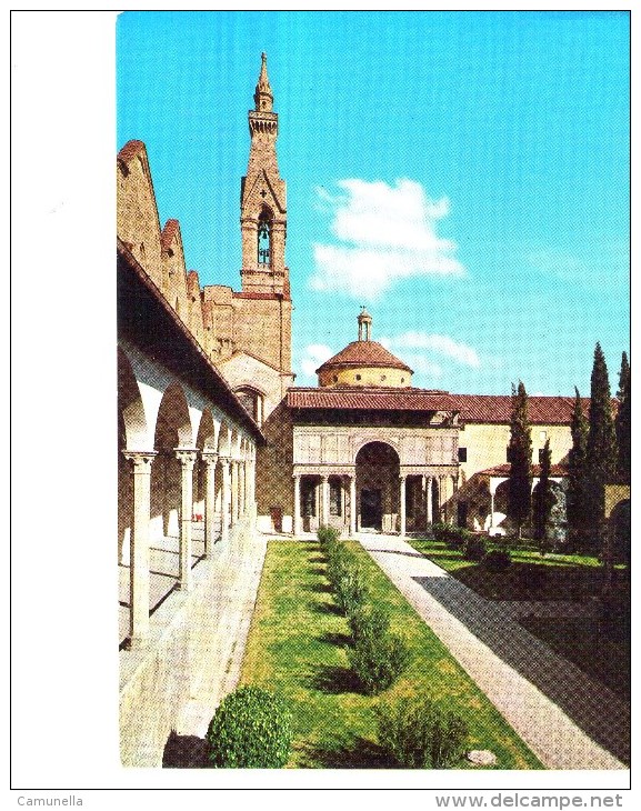 Cartoline-chiese-chiostro Di Santa Croce-firenze - Eglises Et Couvents