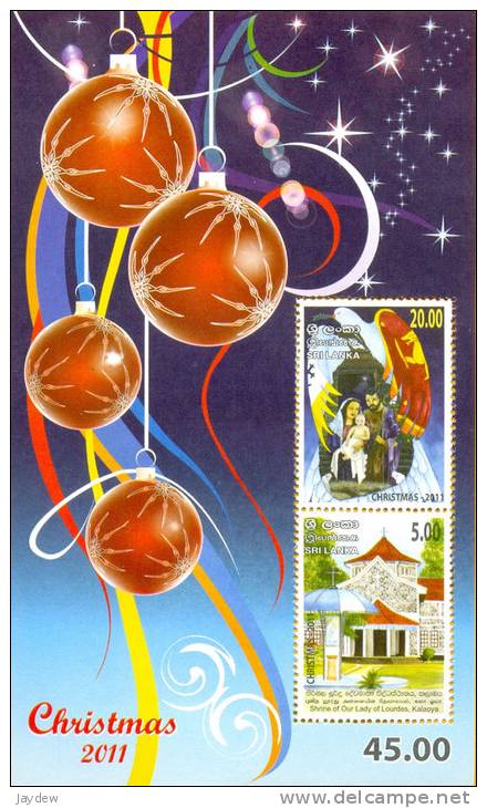 Christmas, Sri Lanka Stamps, Christmas 2011, Souvenir Sheet - Christianity