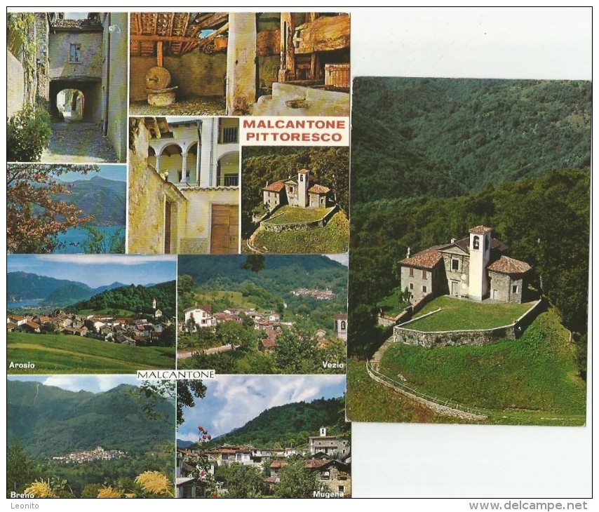 MALCANTONE Chiesa S. Maria D'Iseo Arosio Vezio Breno Mugena 3 Karten - Breno