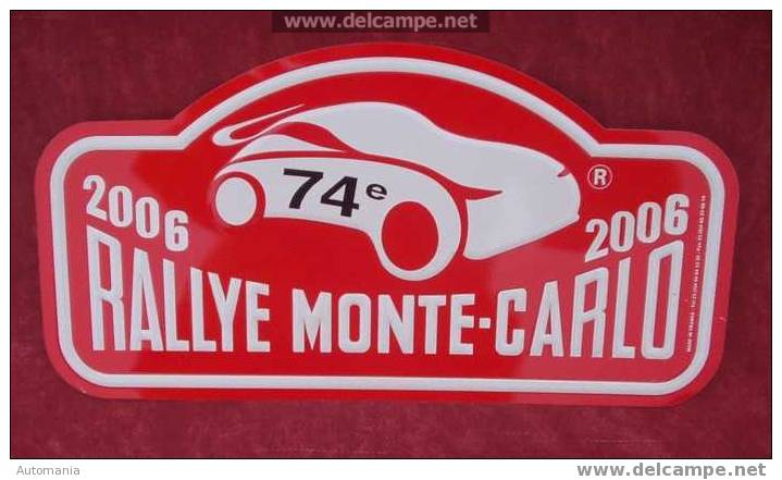 Plaque De Rallye "MONTE CARLO" 2006 Petit Modéle. - Plaques De Rallye