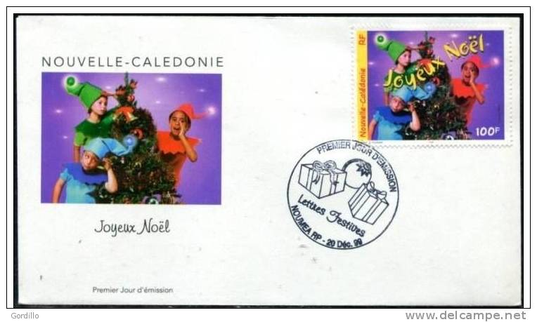 NOUVELLE CALEDONIE - FDC : JOYEUX NOËL 20 12 1999. - FDC