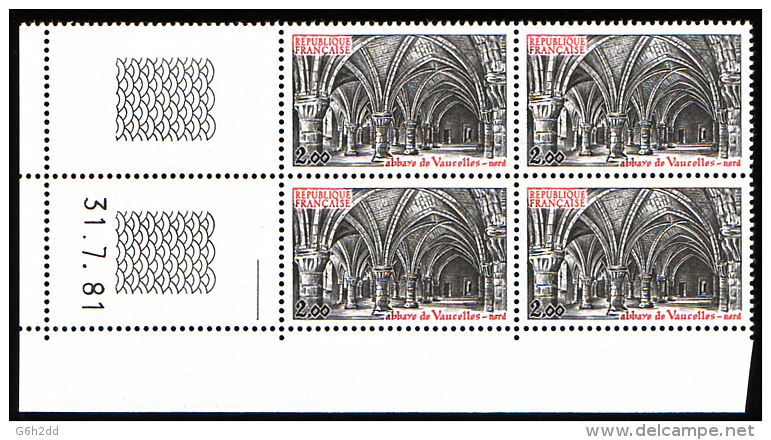 T-0154- N° 2160, Abbaye De Vaucelles, Bloc De 4 Daté. - 1980-1989