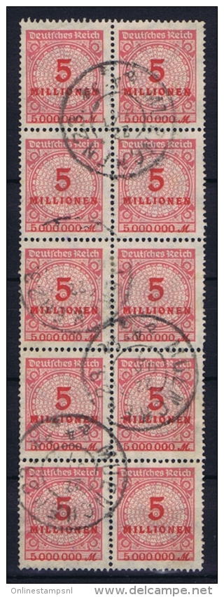 Germany, Mi 317 Block Of 15 Pieces Used - Usati