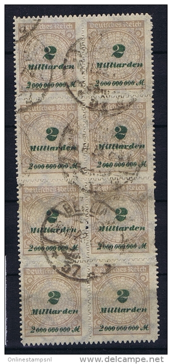 Germany, Mi 326B  Strip Of 8 Used - Usati